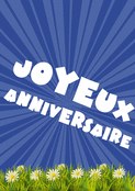 Joyeux anniversaire &eacute;clatant au soleil